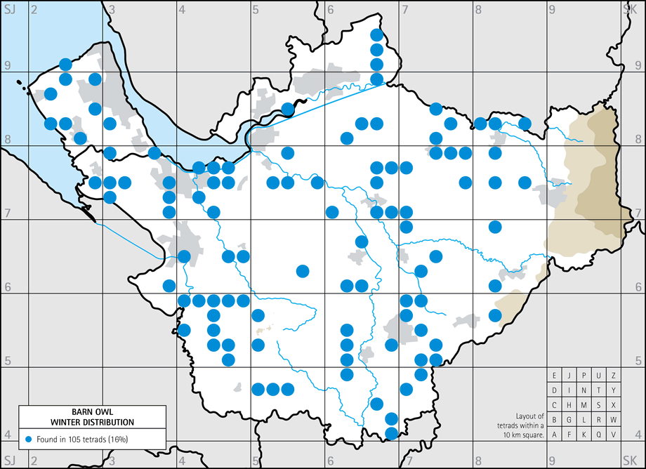 Winter distribution map