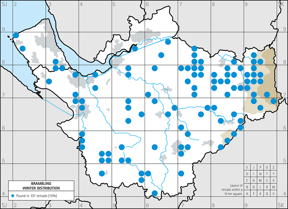 Winter distribution map