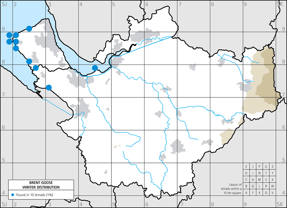 Winter distribution map