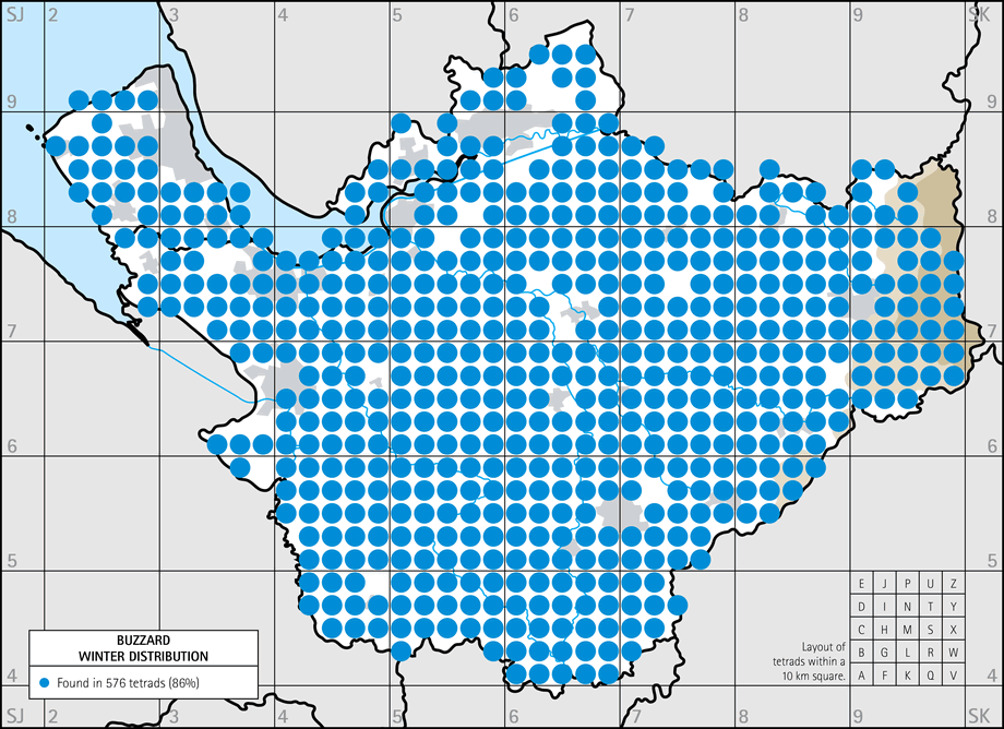 Winter distribution map