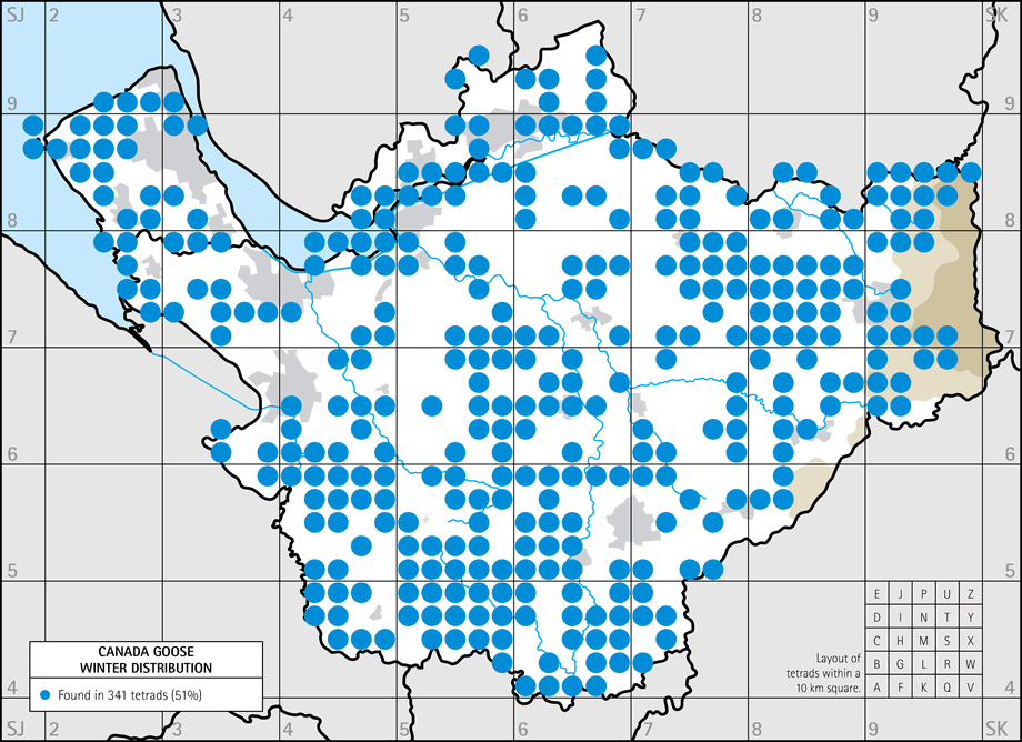 Winter distribution map