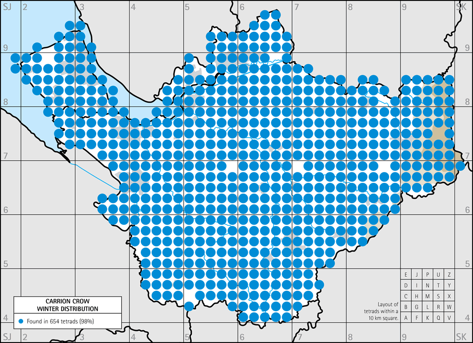 Winter distribution map