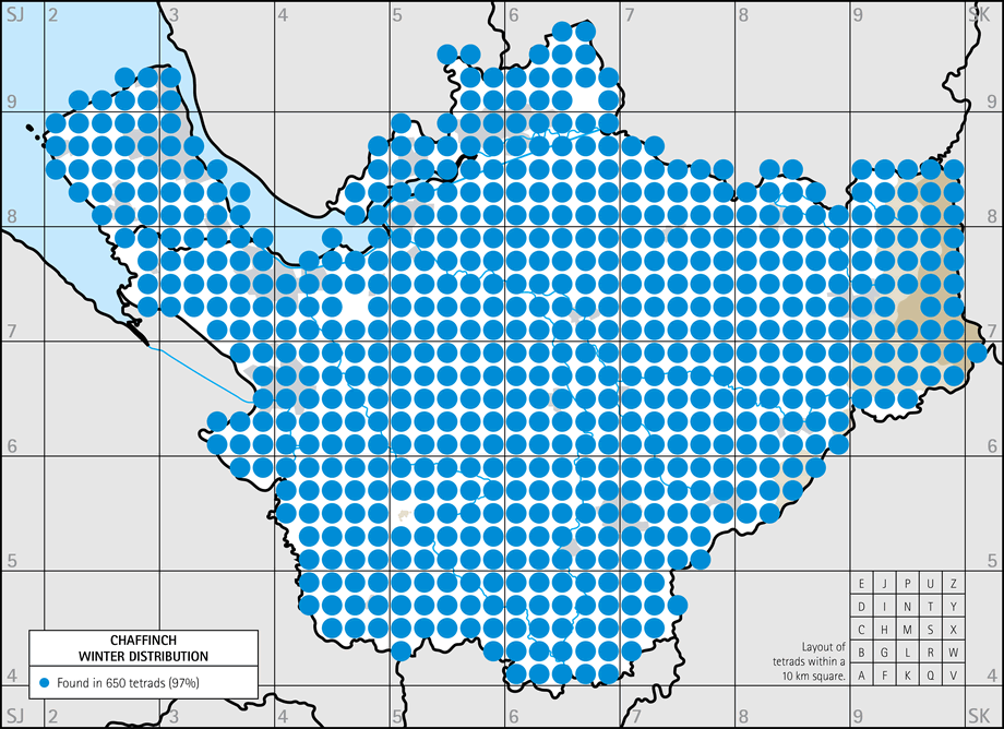 Winter distribution map