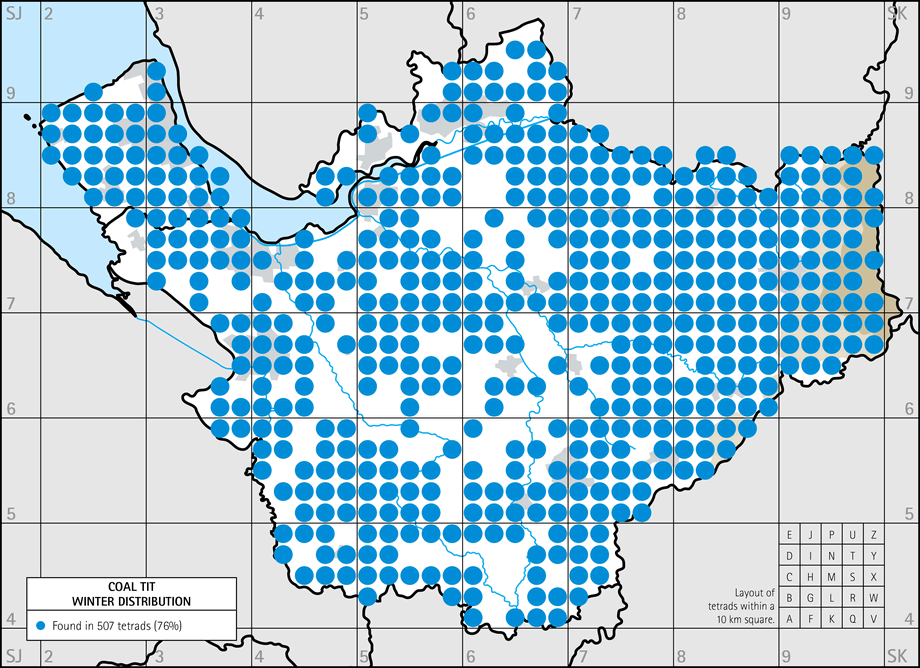 Winter distribution map