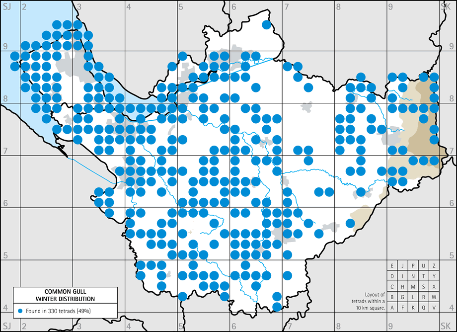 Winter distribution map