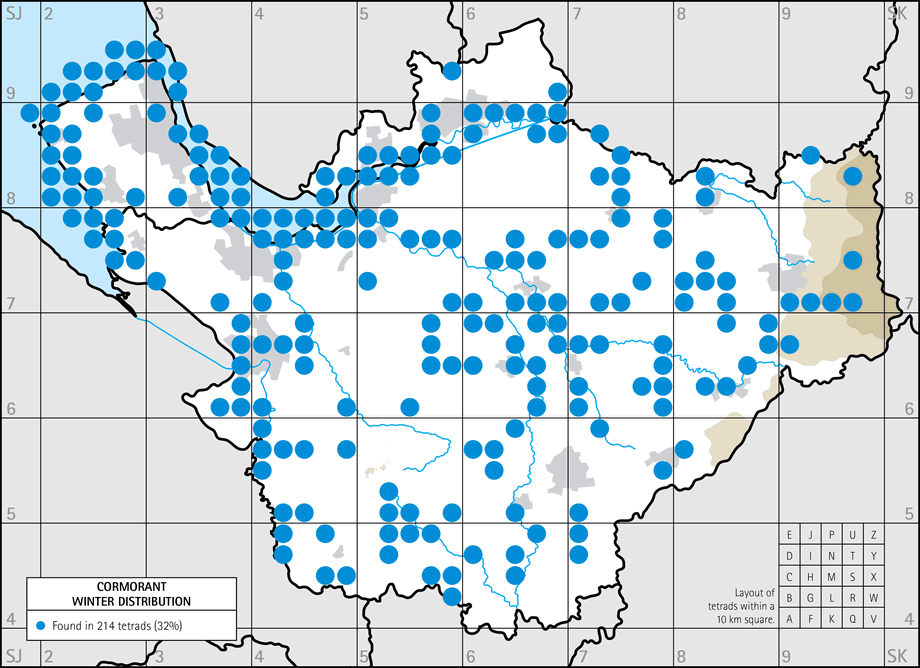 Winter distribution map