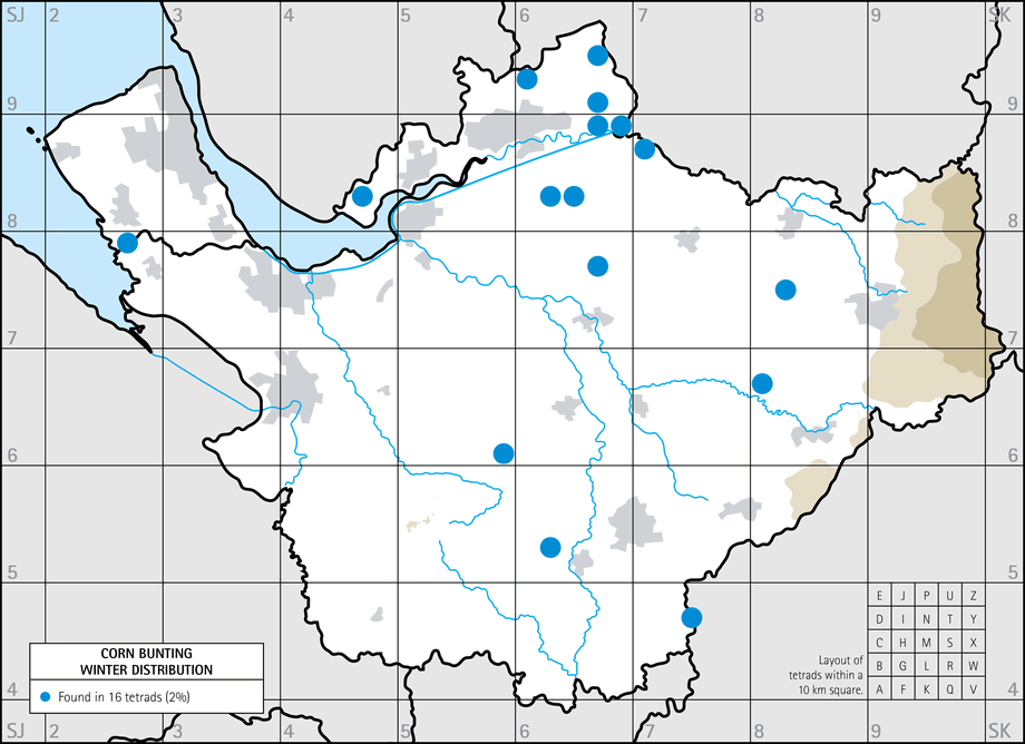 Winter distribution map