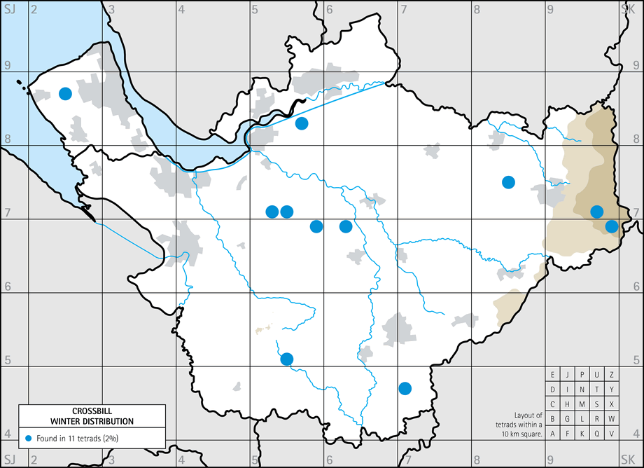 Winter distribution map