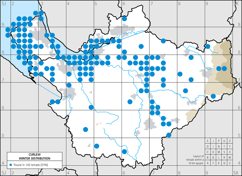 Winter distribution map