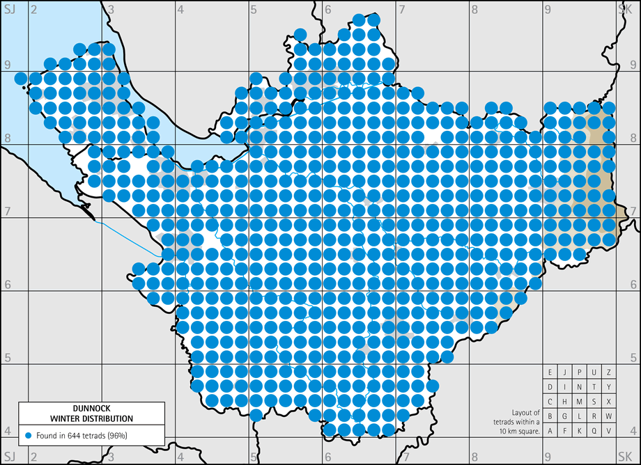 Winter distribution map