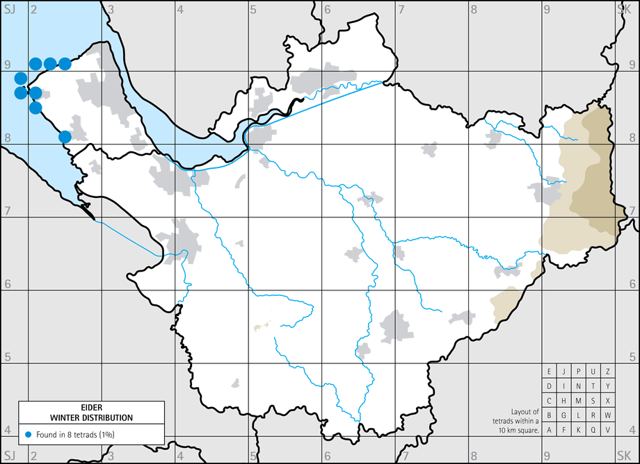 Winter distribution map