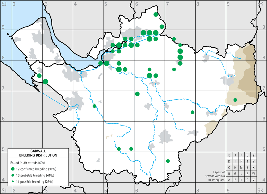 Breeding distribution map