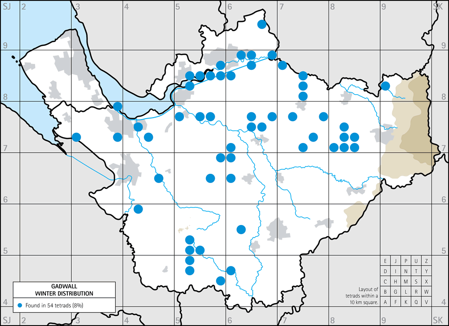 Winter distribution map