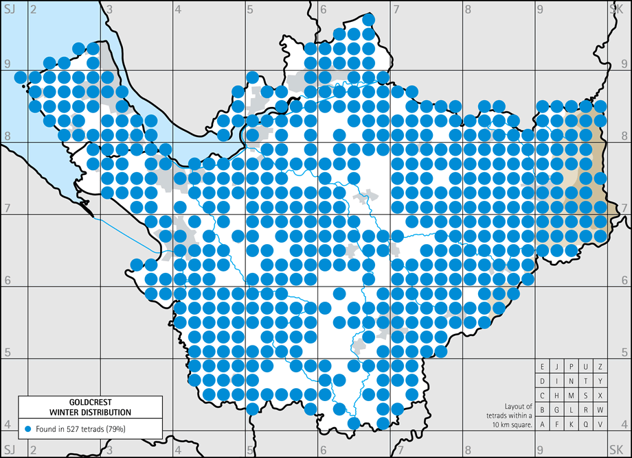 Winter distribution map