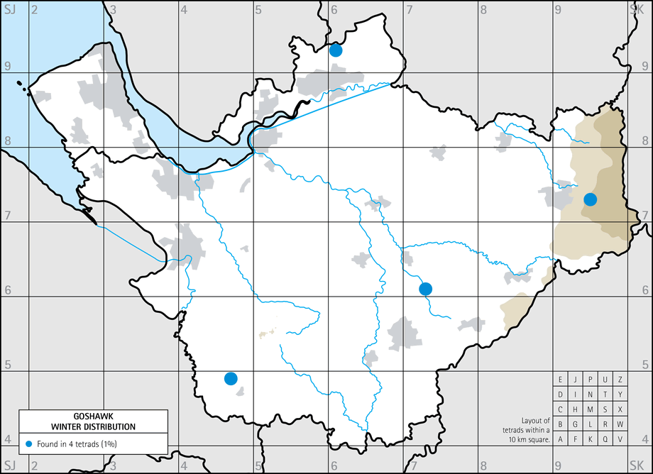 Winter distribution map