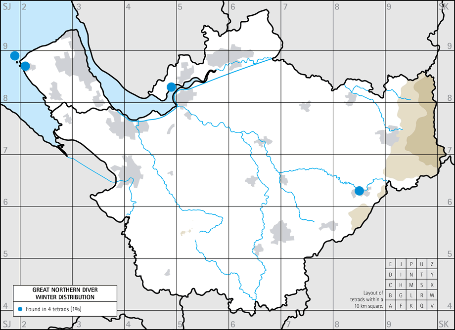 Winter distribution map