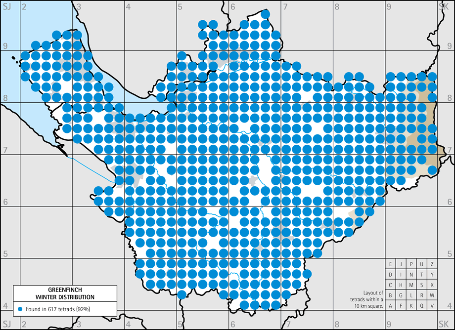 Winter distribution map