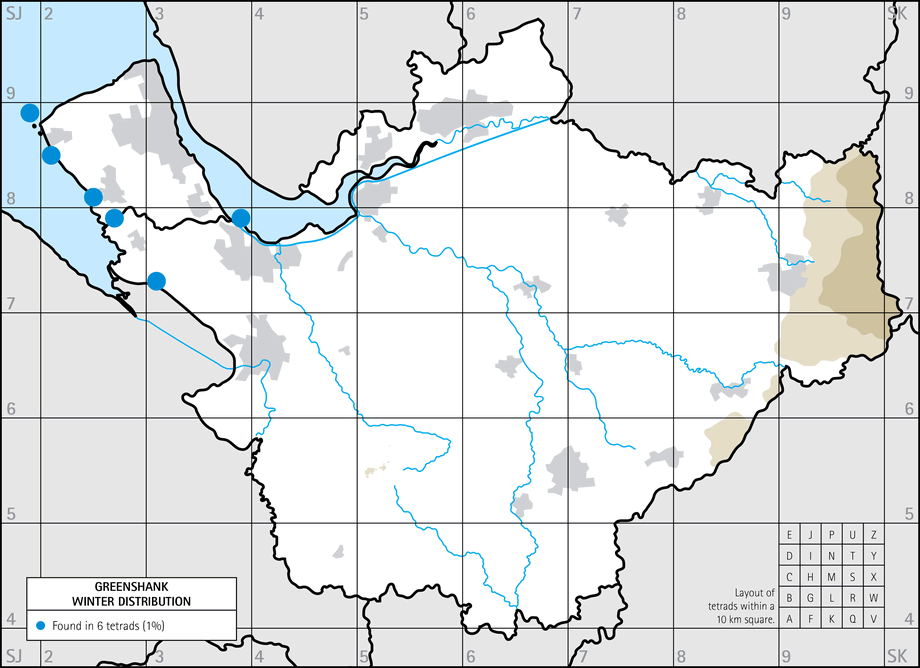 Winter distribution map