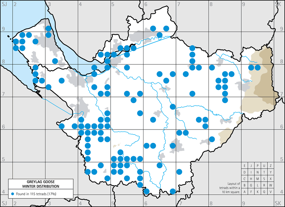 Winter distribution map