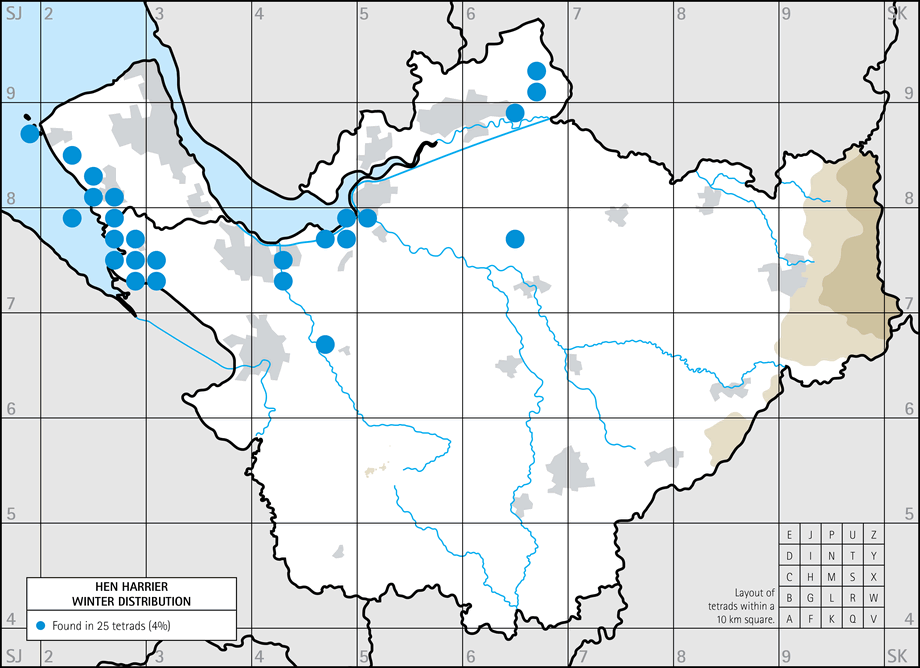 Winter distribution map