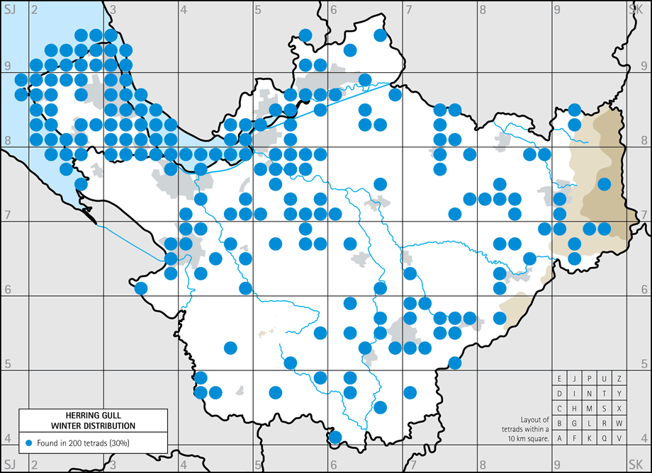 Winter distribution map