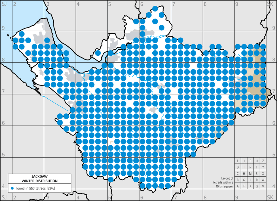 Winter distribution map