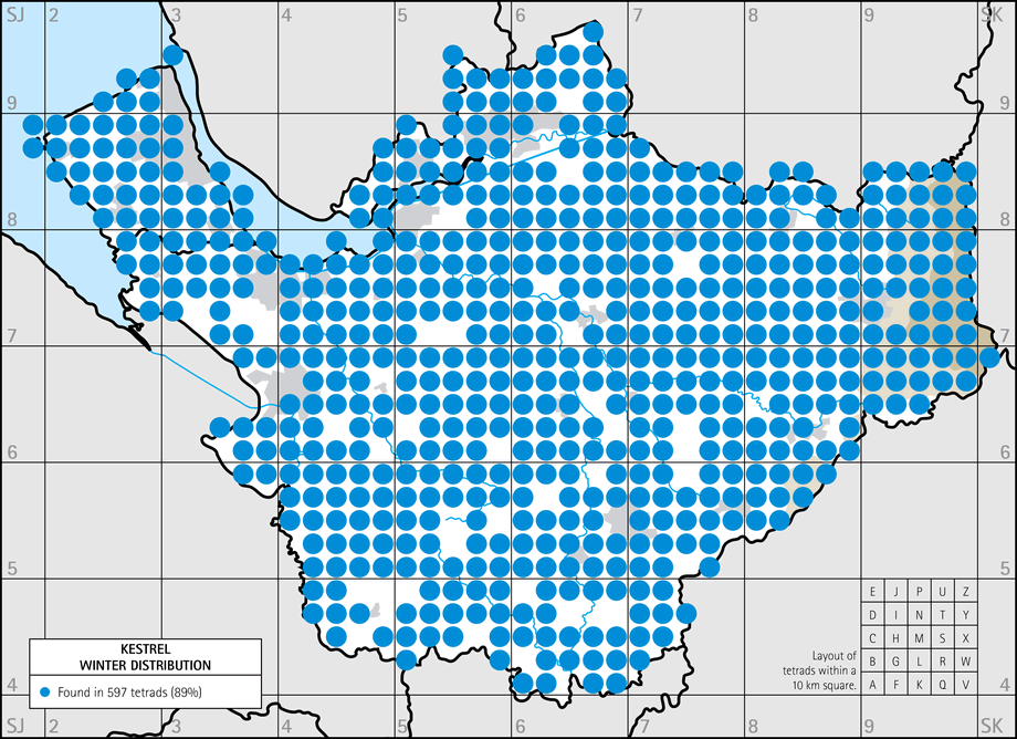 Winter distribution map