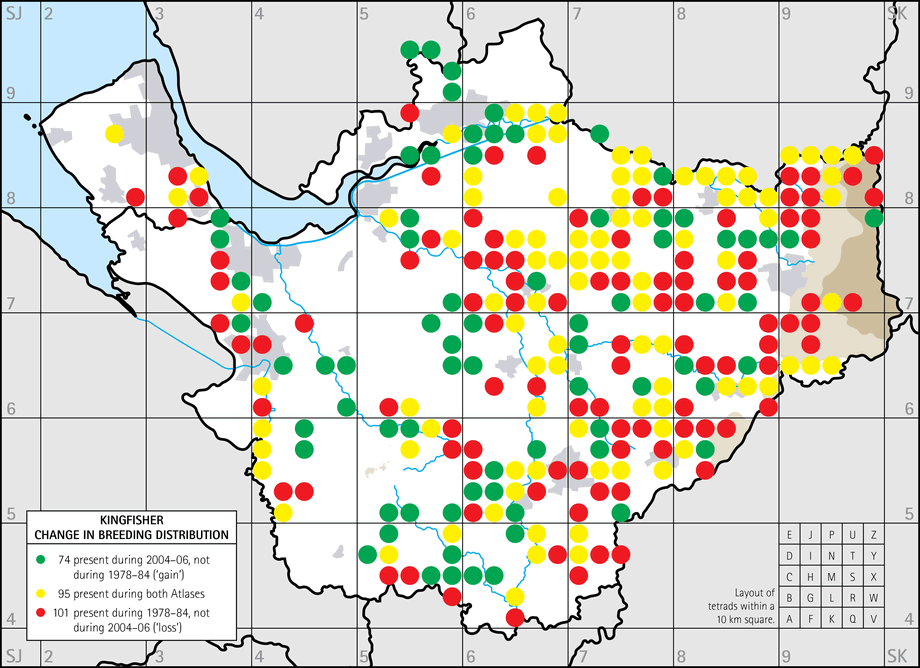 Change in breeding distribution map