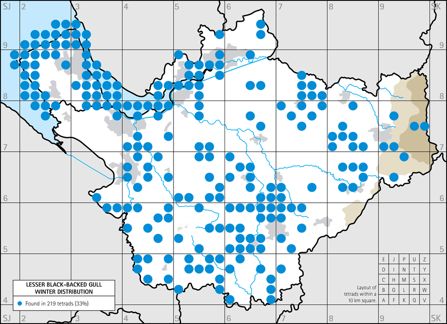 Winter distribution map