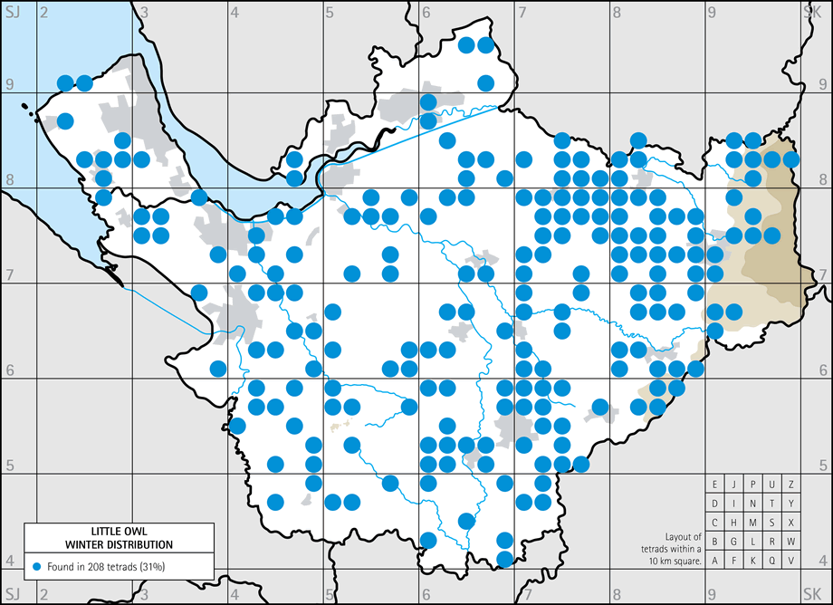 Winter distribution map