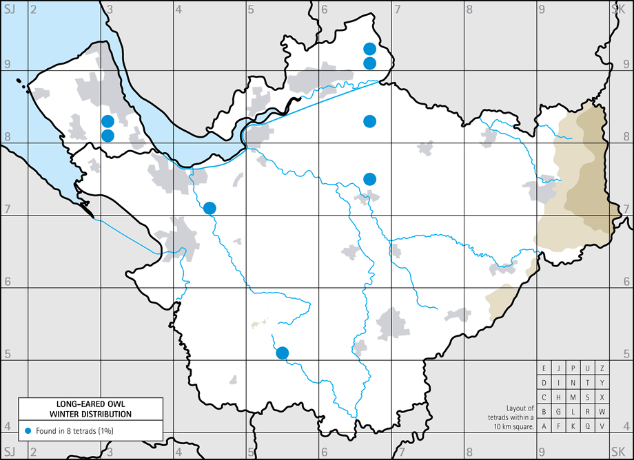 Winter distribution map