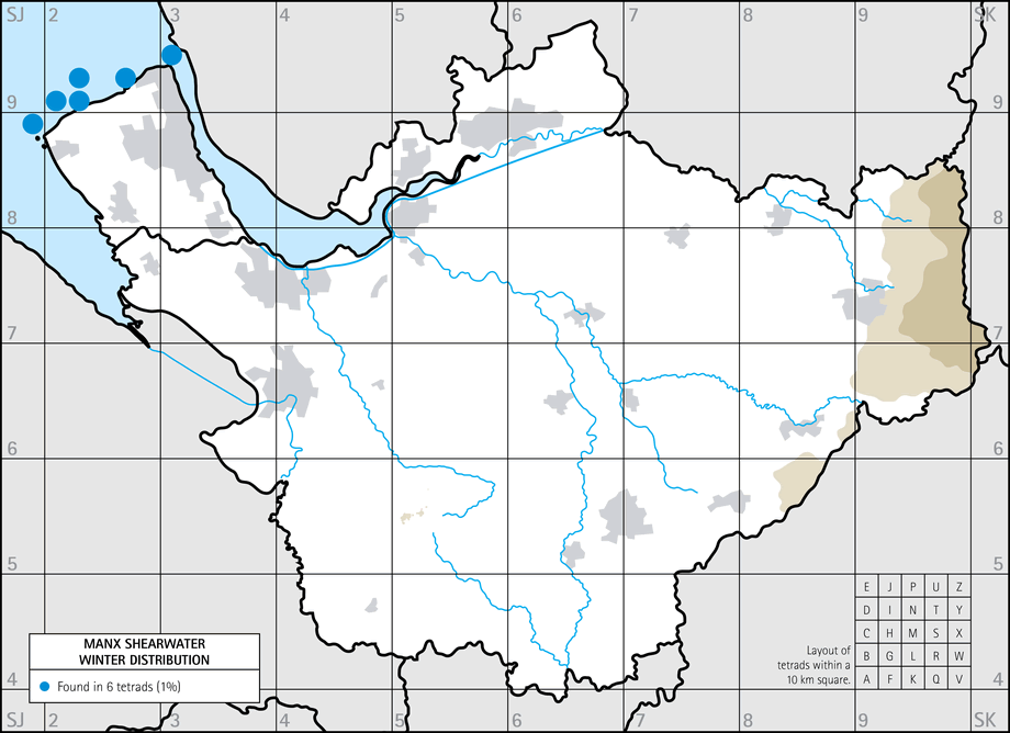 Winter distribution map