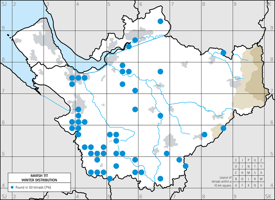 Winter distribution map