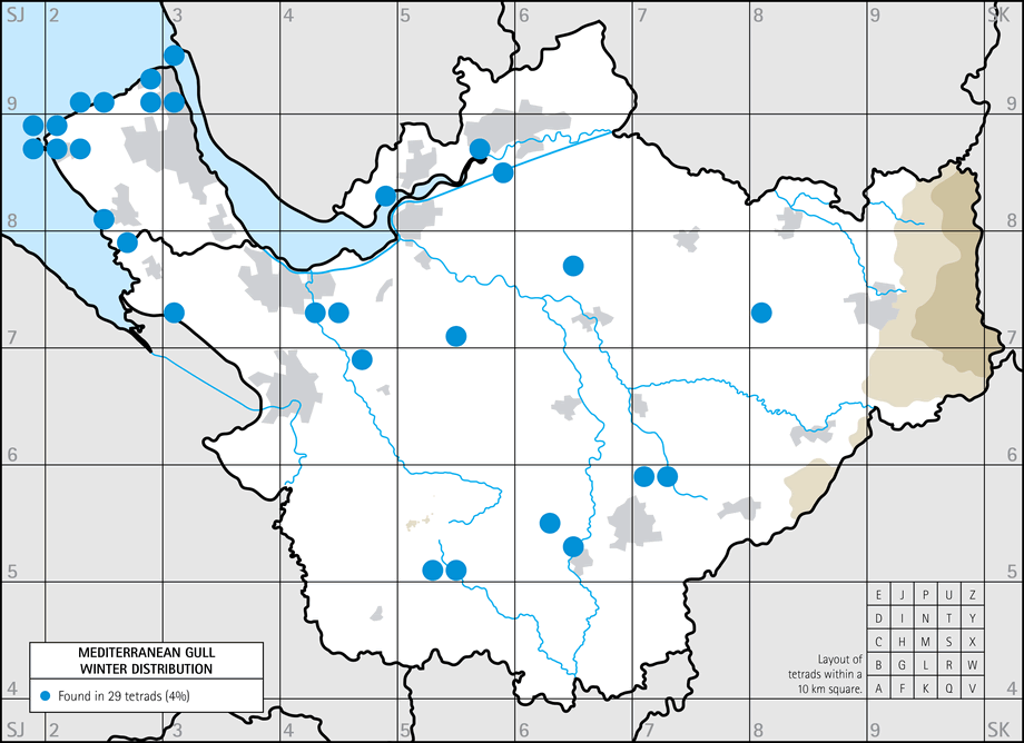 Winter distribution map