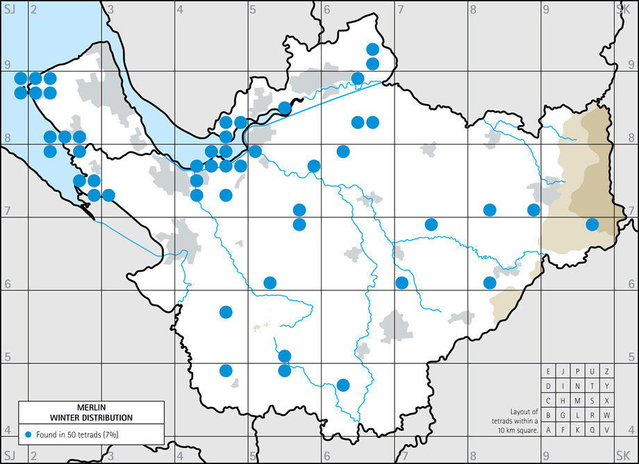 Winter distribution map