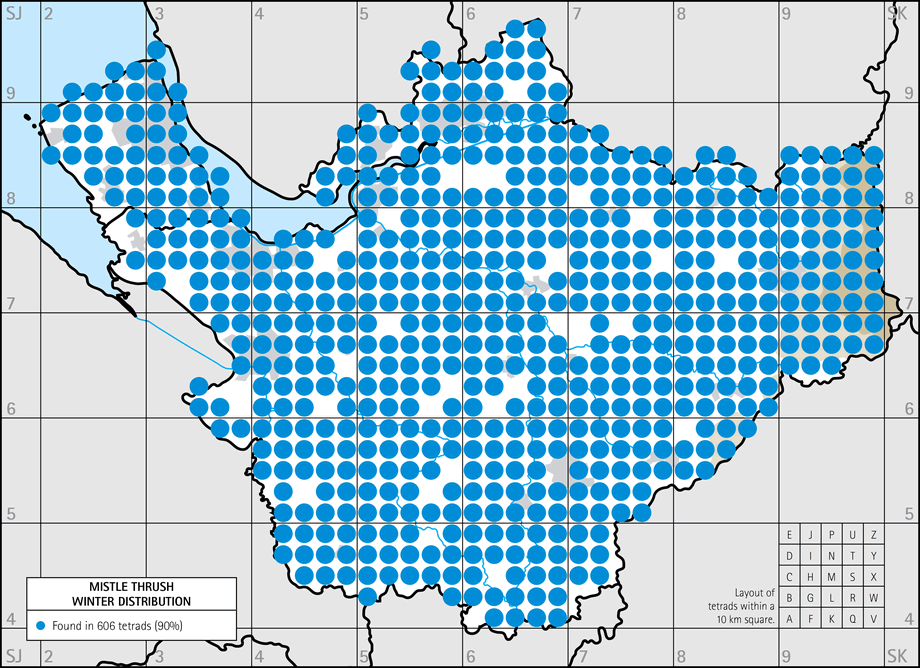 Winter distribution map