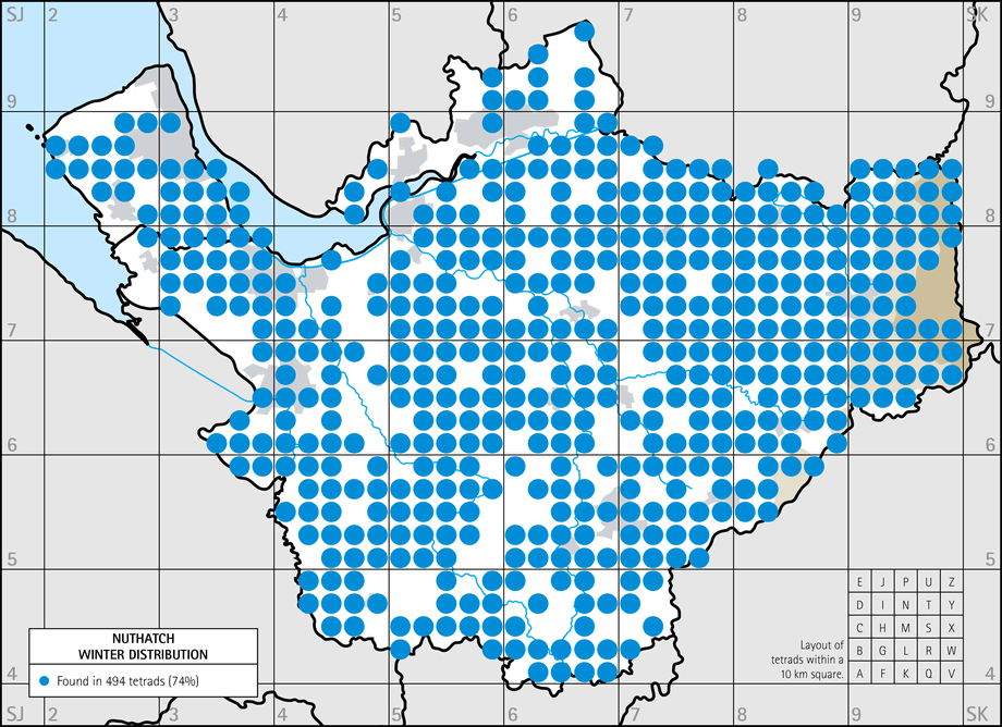 Winter distribution map