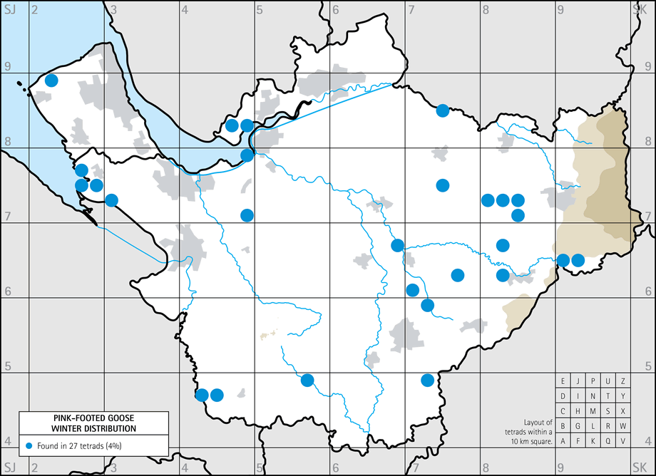 Winter distribution map