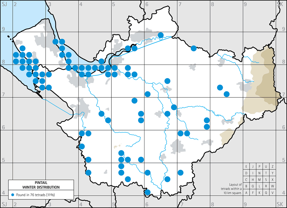 Winter distribution map