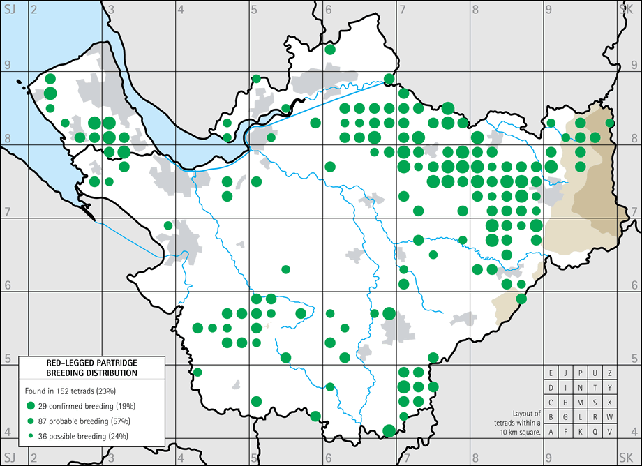 Redlegged Partridge breeding distribution maps