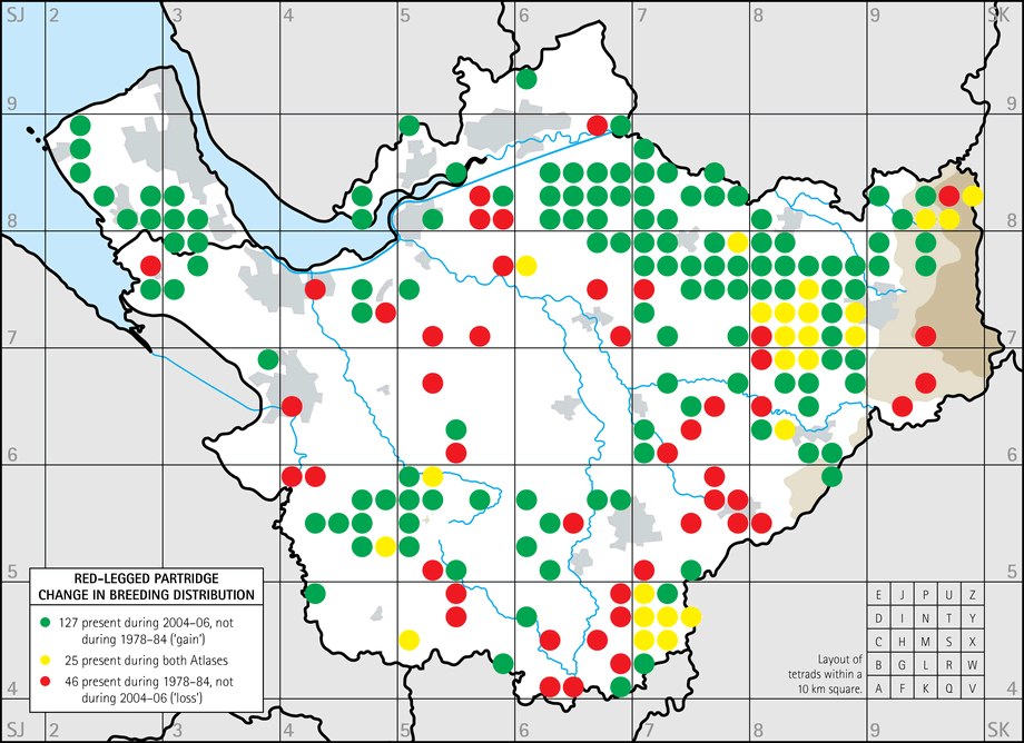 Redlegged Partridge breeding distribution maps