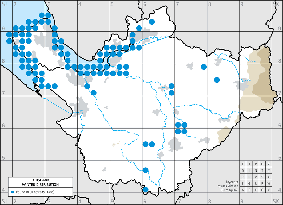 Winter distribution map