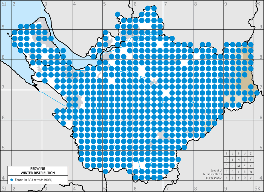 Winter distribution map