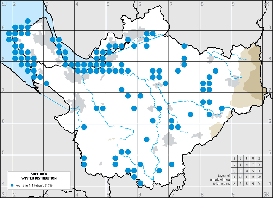 Winter distribution map