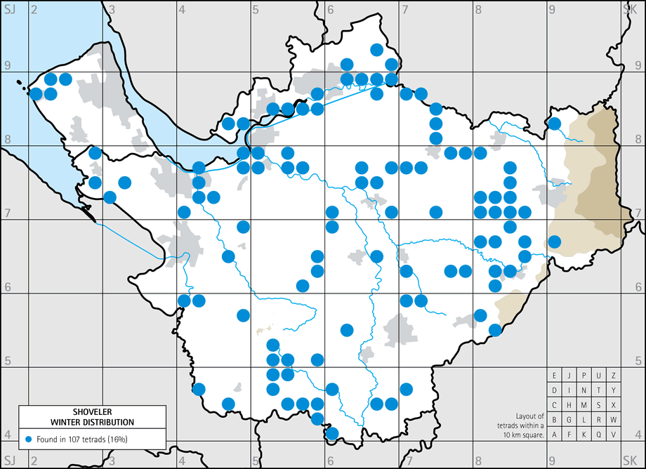 Winter distribution map