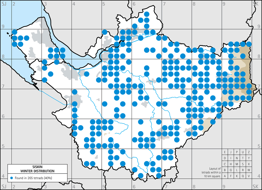 Winter distribution map