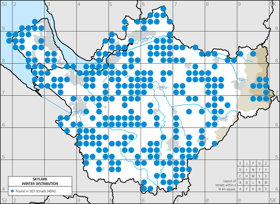 Winter distribution map