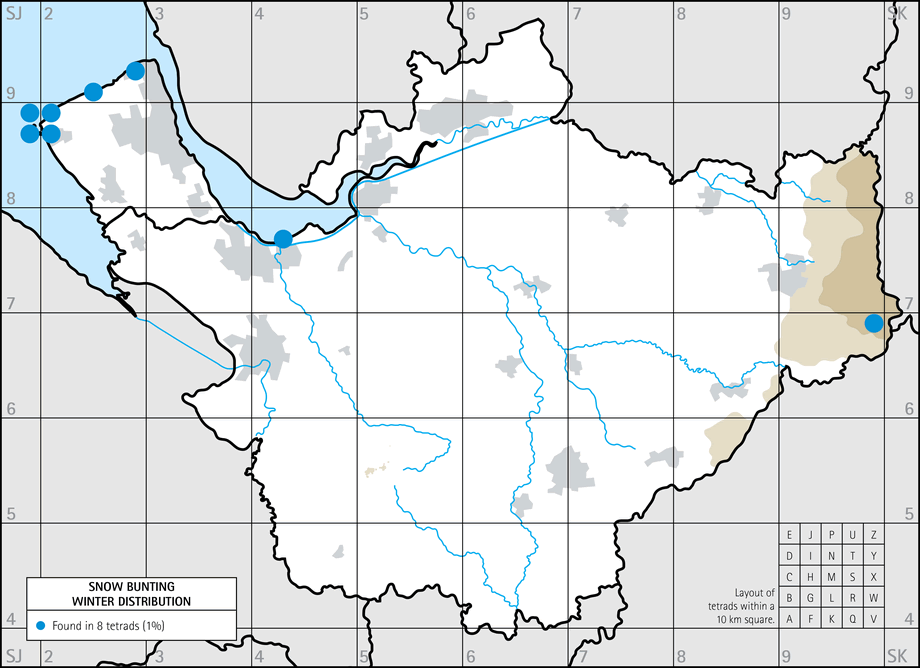 Winter distribution map