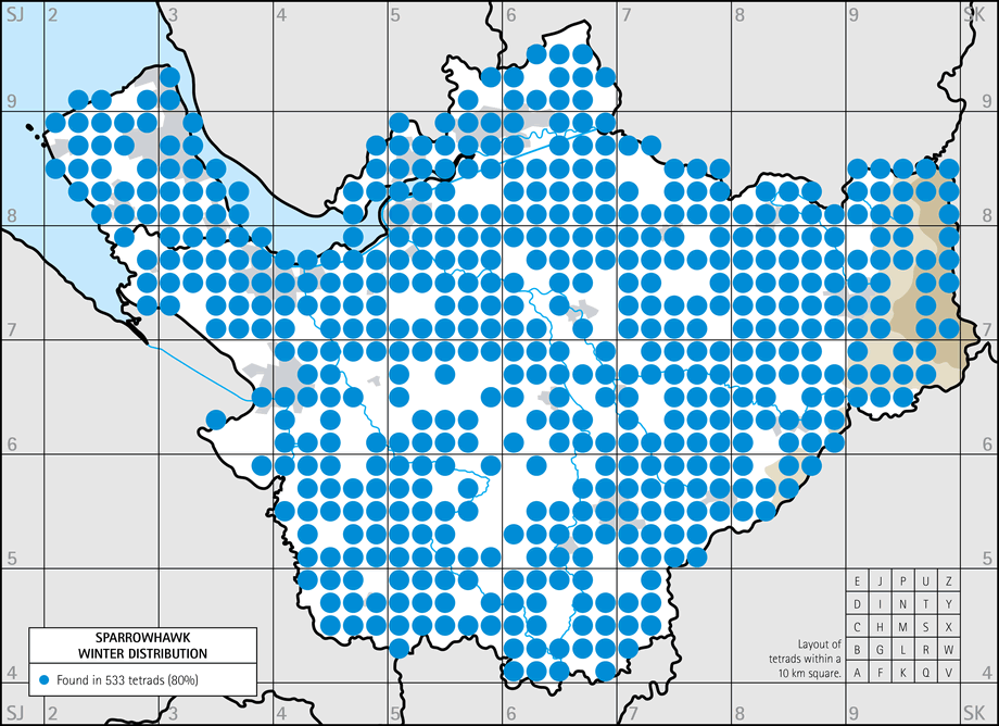 Winter distribution map