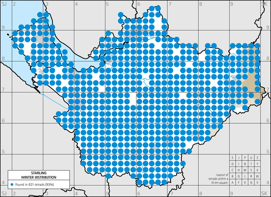 Winter distribution map